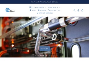 How ecmates.com looks like on a tablet such as an iPad.