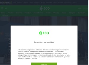 How eco.pt looks like on a tablet such as an iPad.