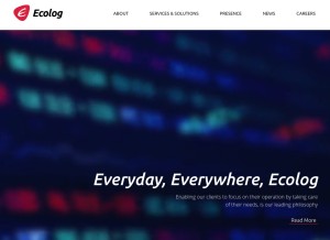 How ecolog-international.com looks like on a tablet such as an iPad.