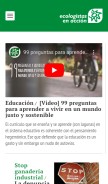 How ecologistasenaccion.org looks like on a mobile device such as an iPhone.