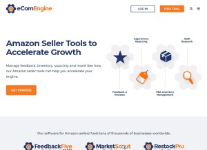 How ecomengine.com looks like on a tablet such as an iPad.