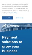 How ecommpay.com looks like on a mobile device such as an iPhone.