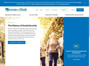 How econedlink.org looks like on a tablet such as an iPad.