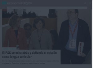 How economiadigital.es looks like on a tablet such as an iPad.