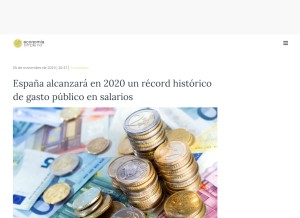 How economiasimple.net looks like on a tablet such as an iPad.