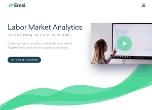 How economicmodeling.com looks like on a tablet such as an iPad.