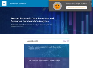 How economy.com looks like on a tablet such as an iPad.