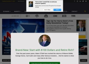 How economyandmarkets.com looks like on a tablet such as an iPad.