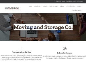 How ecostals.com looks like on a tablet such as an iPad.