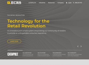 How ecrsoft.com looks like on a tablet such as an iPad.