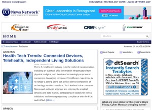 How ectnews.com looks like on a tablet such as an iPad.