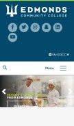 How edcc.edu looks like on a mobile device such as an iPhone.