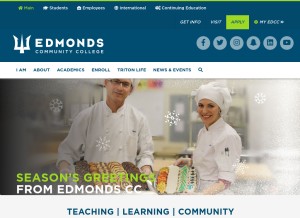 How edcc.edu looks like on a tablet such as an iPad.