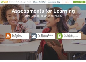 How edcite.com looks like on a tablet such as an iPad.