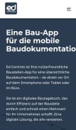 How edcontrols.de looks like on a mobile device such as an iPhone.