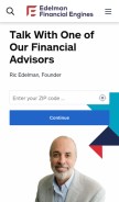 How edelmanfinancialengines.com looks like on a mobile device such as an iPhone.