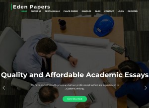 How edenpapers.com looks like on a tablet such as an iPad.