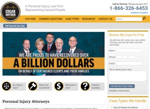 How edgarsnyder.com looks like on a tablet such as an iPad.