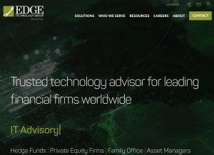 How edgetg.com looks like on a tablet such as an iPad.