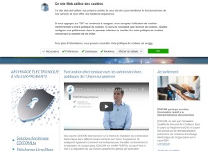How edicomgroup.com looks like on a tablet such as an iPad.
