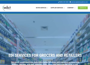 How edictsystems.com looks like on a tablet such as an iPad.