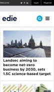 How edie.net looks like on a mobile device such as an iPhone.