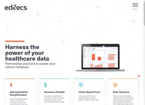 How edifecs.com looks like on a tablet such as an iPad.