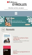 How editions-eyrolles.com looks like on a mobile device such as an iPhone.