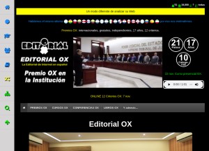How editorialox.com looks like on a tablet such as an iPad.