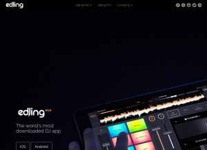How edjing.com looks like on a tablet such as an iPad.