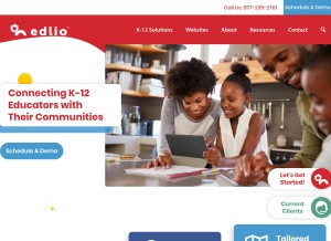 How edlio.com looks like on a tablet such as an iPad.