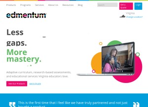 How edmentum.com looks like on a tablet such as an iPad.