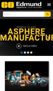 How edmundoptics.com looks like on a mobile device such as an iPhone.