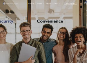 How edoclogic.com looks like on a tablet such as an iPad.