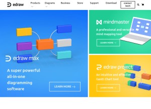 How edrawsoft.com looks like on a tablet such as an iPad.