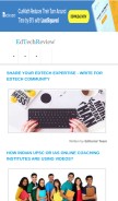 How edtechreview.in looks like on a mobile device such as an iPhone.