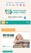 How educapeques.com looks like on a mobile device such as an iPhone.