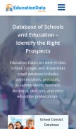 How educationdatalists.com looks like on a mobile device such as an iPhone.