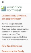 How educationnorthwest.org looks like on a mobile device such as an iPhone.