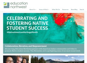 How educationnorthwest.org looks like on a tablet such as an iPad.