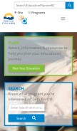How educationplannerbc.ca looks like on a mobile device such as an iPhone.