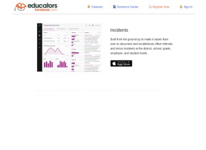 How educatorshandbook.com looks like on a tablet such as an iPad.