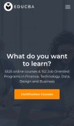How educba.com looks like on a mobile device such as an iPhone.