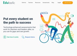 How edulastic.com looks like on a tablet such as an iPad.