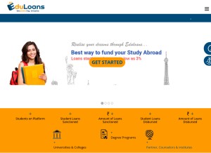 How eduloans.org looks like on a tablet such as an iPad.