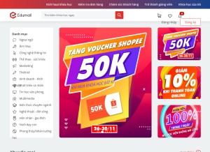 How edumall.io looks like on a tablet such as an iPad.