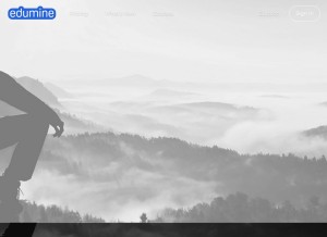 How edumine.com looks like on a tablet such as an iPad.