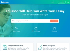 How edusson.com looks like on a tablet such as an iPad.