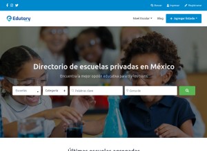 How edutory.mx looks like on a tablet such as an iPad.