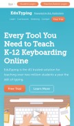 How edutyping.com looks like on a mobile device such as an iPhone.